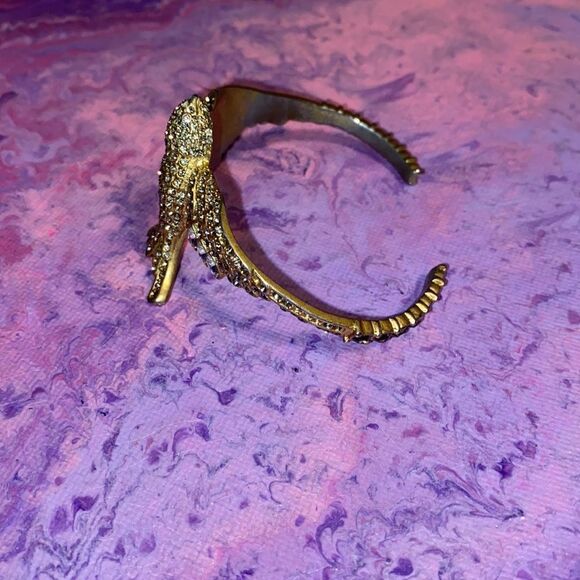 J. Crew Rhinestone Sparrow Gold Toned Bracelet - Picture 3 of 8